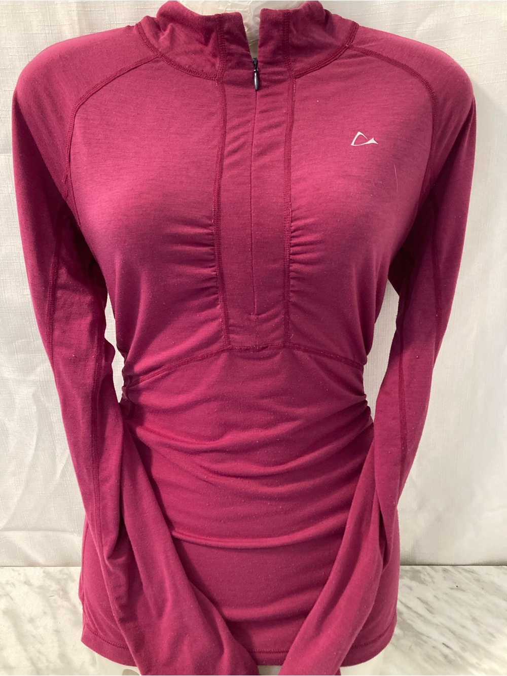 Paradox Fuchsia Quarter Zip Performance Athletic Long Sleeve Top Size S